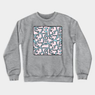 Matisse Inspired Pink and Blue Color Blobs Crewneck Sweatshirt